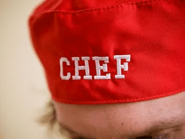 Embroidery chef hat