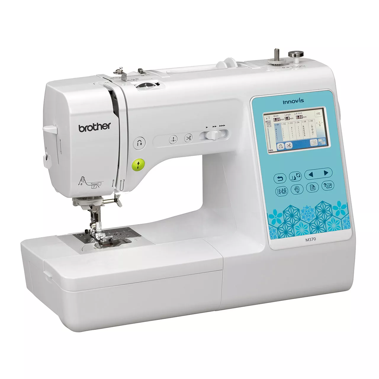 Brother Innov-is M370 Máy may, thêu và chần bông Mặt bên phải2
