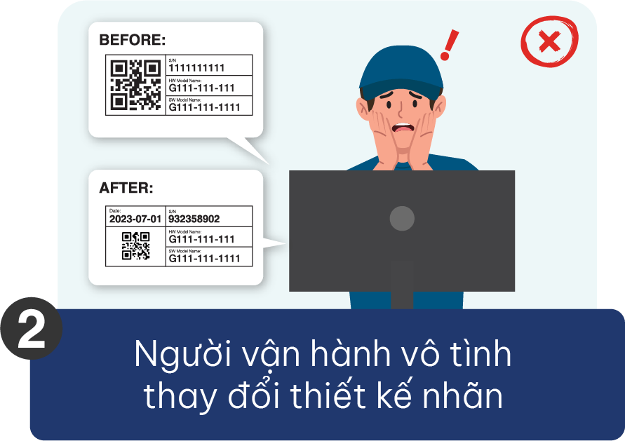 Operator accidentally