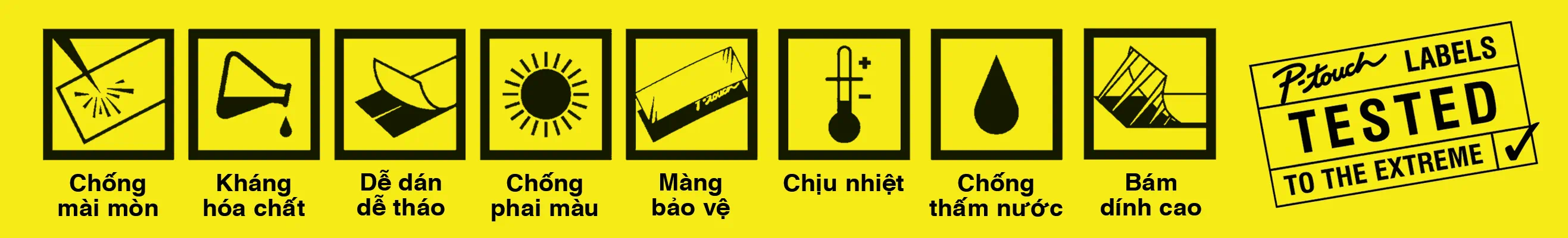 8 Logos with Tested to Extreme Logos