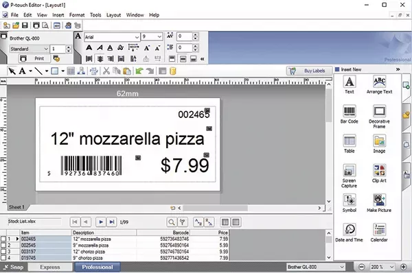 P-touch Editor software