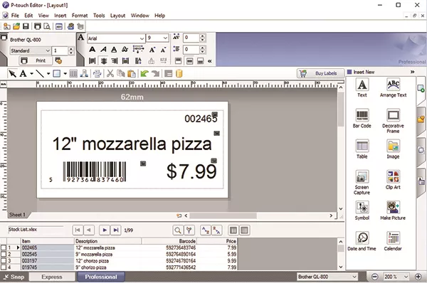 P-touch Editor software